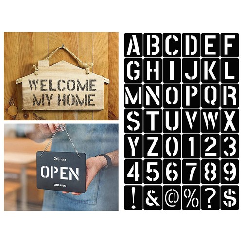 42x pochoirs lettres - pochoirs, de