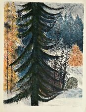 BARDONE GUY LITHOGRAPHIE SAPIN SIGNÉE CRAYON NUM/150 HANDSIGNED NUMB LITHOGRAPH