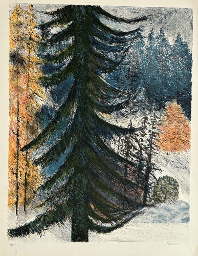 Bardone guy lithographie sapin - guy,
