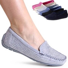 Chaussures Femme Paillettes Mocassins Velours Confort Basses Trendy