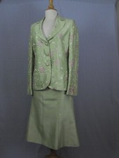 Tailleur jupe en polyester, fermeture éclair côté gauche "FRANKENWALDER"