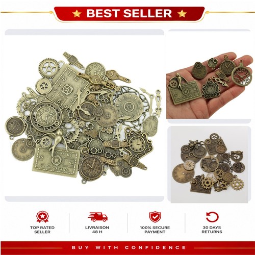 Breloques steampunk engrenages - breloques,