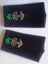 FOURREAUX ÉPAULE CAVALERIE CHARS VINTAGE GRADE GALON UNIFORME chasseurs RCC