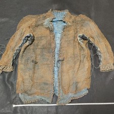 Authentique Edo Japonais Antique ARMURE DE SAMOURAÏ En Chaîne, Environ 3,53kg