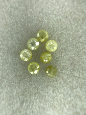 Rond Naturel Diamant Lot 7 Pièces 0.64tcw Vert Jaune Brillant Tambuli Coupe Ring
