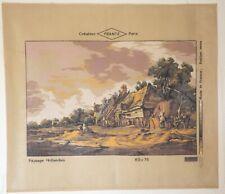 § canevas FRANZ PARIS : paysage hollandais  - grand format : 60 x 75 cm