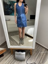 Robe courte mini en jean bleu