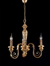 Lustre À 3 Lumières En Bois