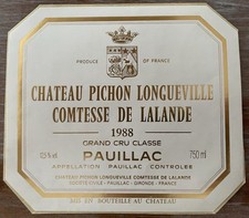 étiquette château pichon - Étiquette,