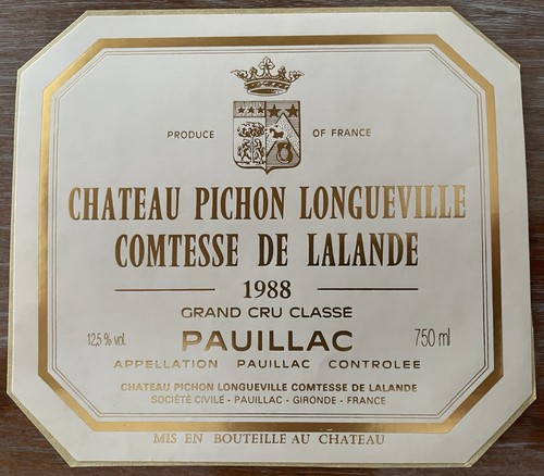 étiquette château pichon - château,