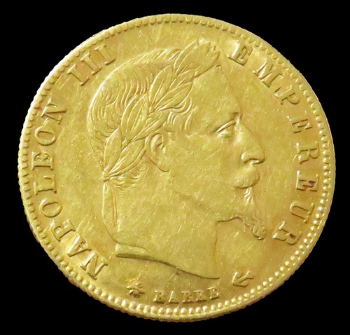 1866 gold france francs - a,