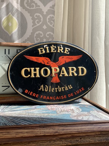Ancienne plaque métal - , décor