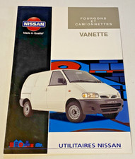 Brochure de Vente NISSAN Vanette Fourgons  - Non Daté - Bel Etat