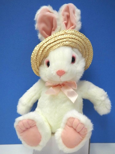 White and pink plush - white,