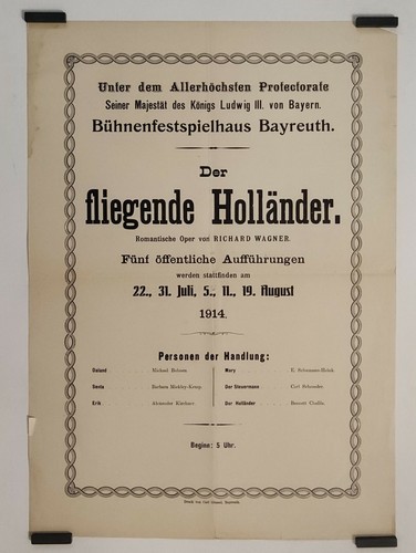Bayreuth festival 1914 - bayreuth, affiche