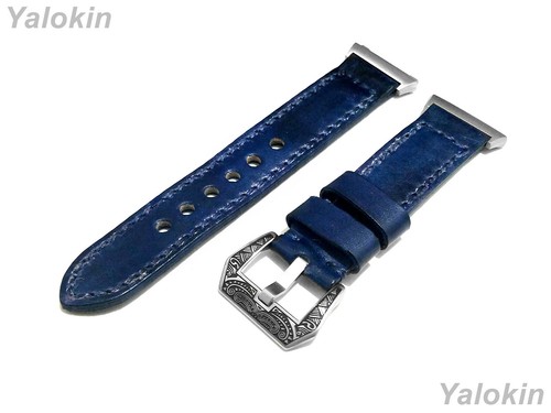 Bleu brossé cuir cousu - bleu,