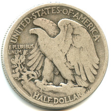 USA half dollar argent Libertée debout 1917 n°7292