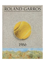 AFFICHE POSTER - TENNIS ROLAND GARROS 1986