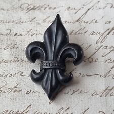 Broche Fleurs De Lys XIXè Bois Durci Napoléon III French Victorian Brooch 19thC