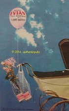 PUBLICITE EVIAN SOURCE CACHAT BERCEAU DE BEBE FLEURS DE 1963 FRENCH AD WATER PUB