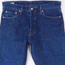 Hommes Levi's 501 Regular Straight Bleu Jeans W36 L32