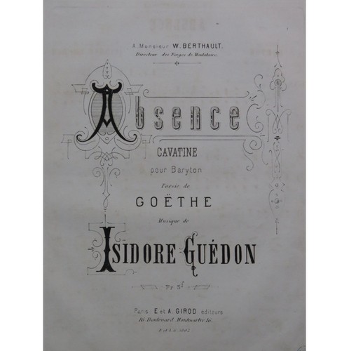 Guédon isidore absence chant - absence,
