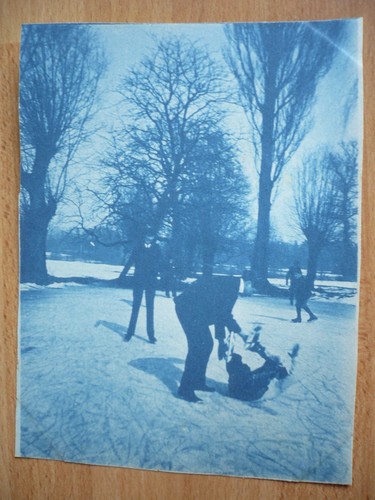 Photo 1900 cyanotype - photo, patin