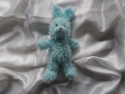 Doudou lapin bleu yves rocher - lapin,