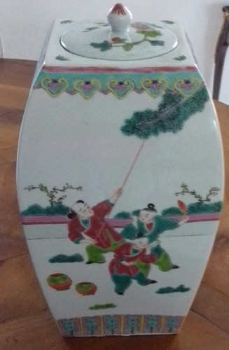 Pot potiche décor chinois - décor,