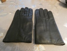 NEUFS Paire de gants CUIR VERITABLE Homme Taille 8,5 Marron DOUBLES CHAUDS