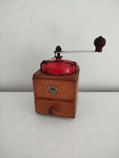 Peugeot Frères Moulin À Café Ancien Bois Rouge Tiroir Complet Vintage Brocante