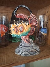 Statuette Poisson Céramique Vallauris? Vintage Kitsch Années 60 LE HAVRE