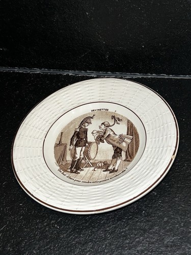Assiette ancienne parlante - ancienne,