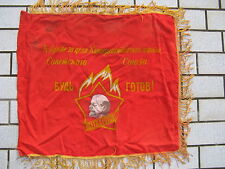 drapeau Soviétique nylon des Jeunesses Communistes portrait Lénine USSR  N333