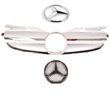 CALANDRE MERCEDES SLK R170 DE 08/1996 A 12/2003 GRIS SILVER ET CHROME + LOGO