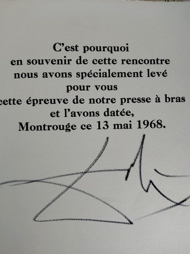 Salvador dali autographe - dali,