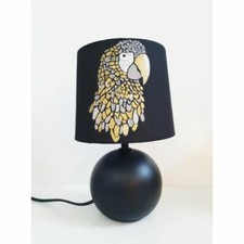 lampe de chevet  creacat  peint main PERROQUET E028