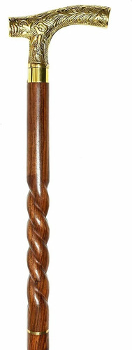 Canne bâton marche bois - de,