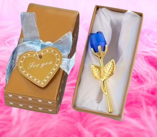 Rose bleue cristal - en,