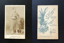 Gaspari, Oran, Algérie, Homme en tenue militaire de zouave, circa 1885 CDV vinta