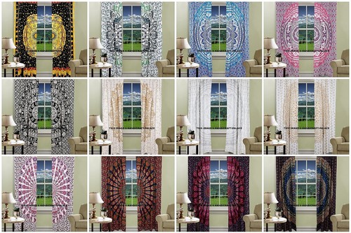 Mandala indien fenêtre rideau - mandala,