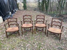 4 fauteuils en bois et