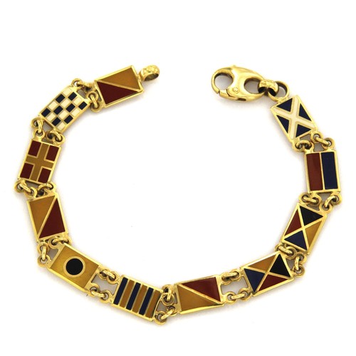 Bracelet jaune massif 18 - bracelet,