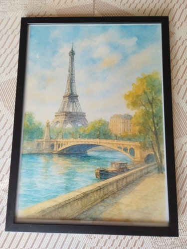 Cadre sous verre - , aquarelle