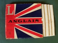 ANGLAIS, Disques Larousse Etude Langues - Coffret 4 x DISQUE-LIVRE PHILIPS 7"  