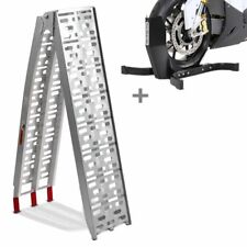 Rampe de chargement moto aluminium CS1 set bloque roue Easy Plus pliable -340kg