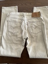 jean levis 501 homme Beige 33/34 Neuf Sans Étiquette Cartonnée Année 1980