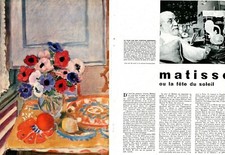 Coupure de presse Clipping 1952 Henri Matisse (8 pages)