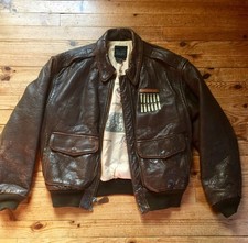 Blouson Cuir Aviateur Us Vintage A2 A-2 Avirex Jacket Nose Art