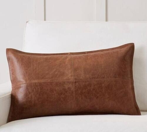 Housse coussin cuir - coussin,
